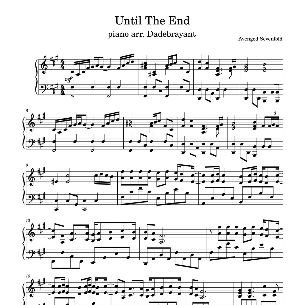 Until The End – Avenged Sevenfold – Dadebrayant